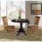 International Concepts 42 in. Dual Drop Leaf Table with 2 Splat Back Dining Chairs - 3 Piece Dining Set K46-42DP-C59-10P - alternate 4